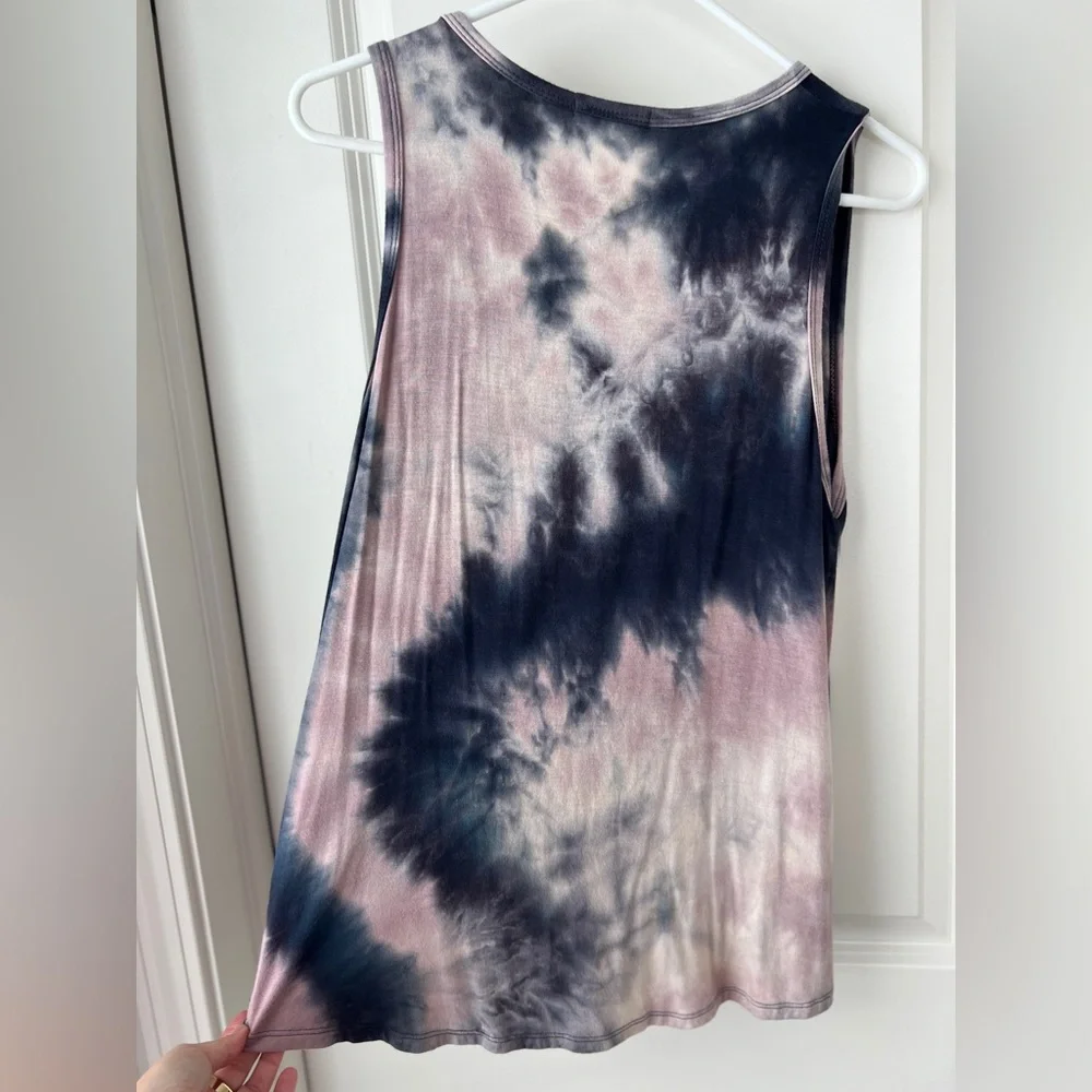 Ginger G Tie-Dye Tank Top - Black and Pink - Picture 2 of 3
